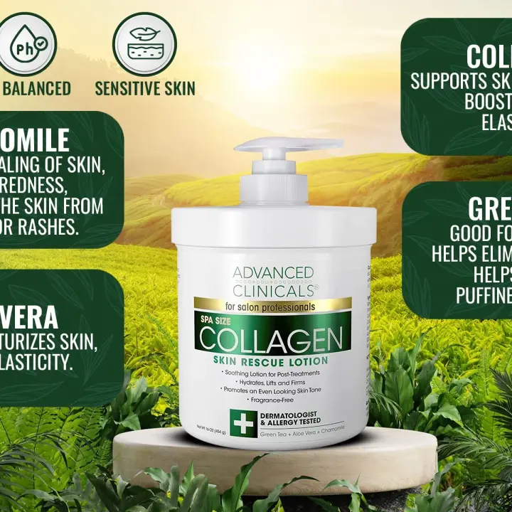 Advanced Clinicals Collagen Skin Rescue Lotion 454g