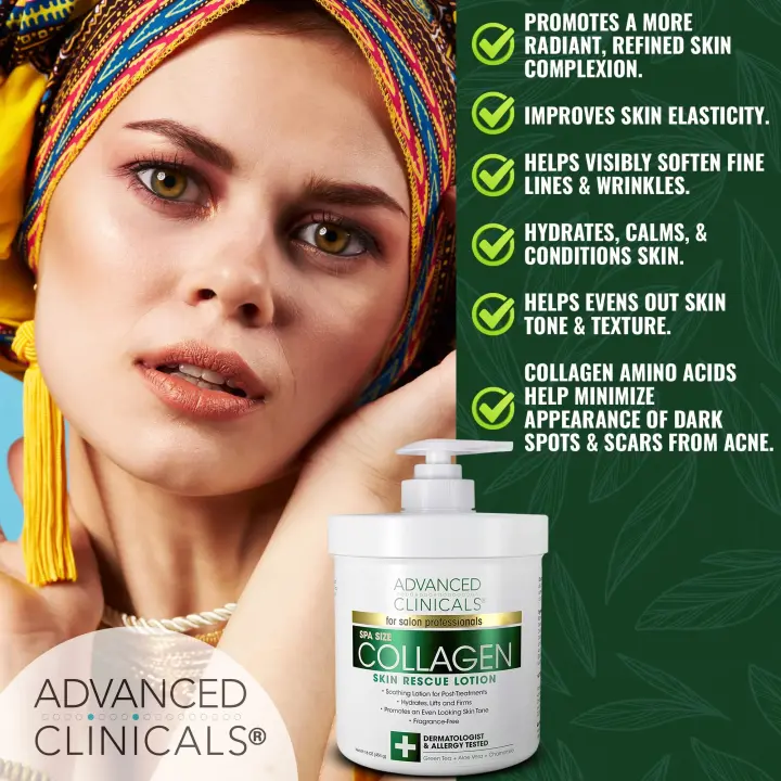 Advanced Clinicals Collagen Skin Rescue Lotion 454g